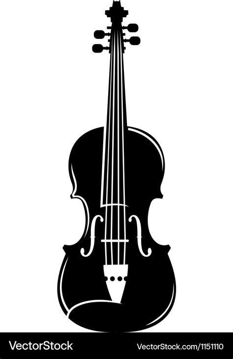 Violin silhouette Royalty Free Vector Image - VectorStock