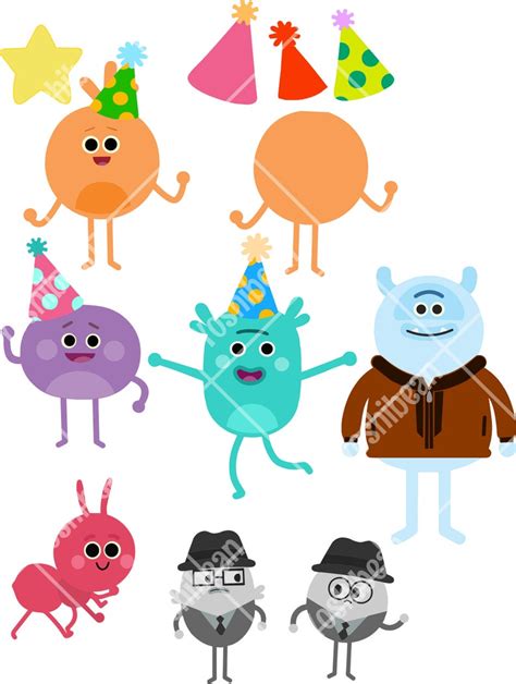 Bumble Nums Party SVG With Supporting Characters - Etsy