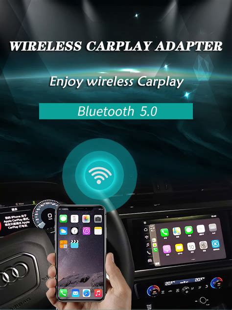 CARPLAY WIRELESS ADAPTER FOR FACTORY CARPLAY VW Audi Volvo RCD330 PLUS ...