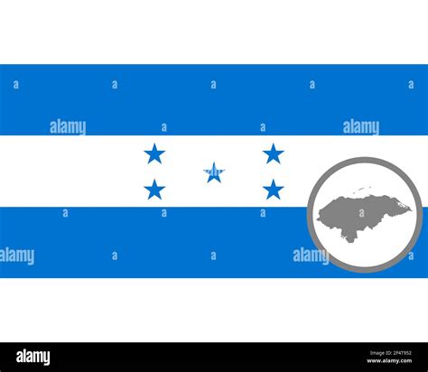 Flag and map of Honduras Stock Photo - Alamy