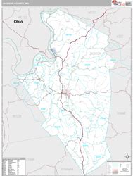 Jackson County, WV Wall Map Premium Style by MarketMAPS