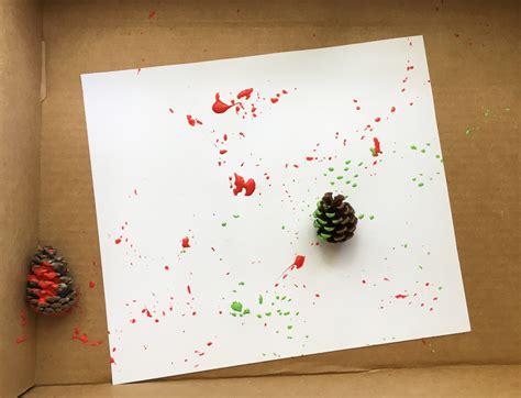 Pinecone Painting - Process Art with Nature! - Little Bins for Little Hands