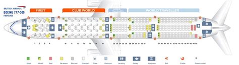 Seat Map and Seating Chart Boeing 777 300ER Four Class Layout British ...