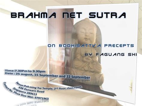 Brahma Net Sutra Bodhisattva Vows ~ Dharma Talk by Ven. Fa Guang ...