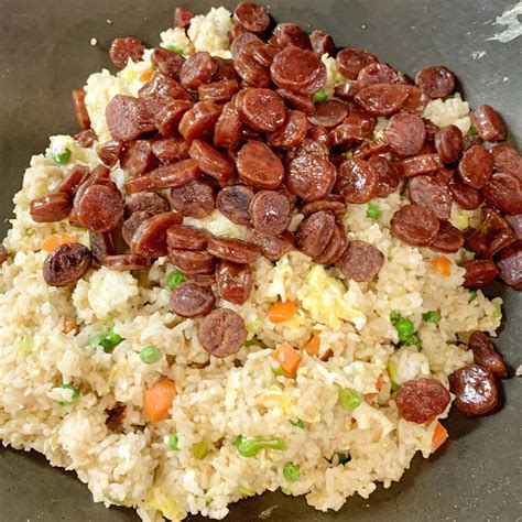 Chinese Sausage Fried Rice - What's Barb Cooking