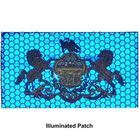 Reflective Pennsylvania State Flag - 2x3.5 Patch