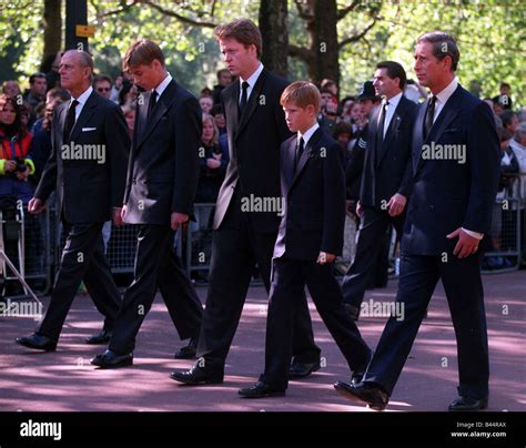 Princess Diana Funeral 6 September 1997 Prince Charles Prince Harry ...