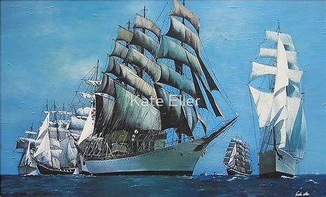 "Tall Ships in New York Harbor" by Kate Eller | Redbubble