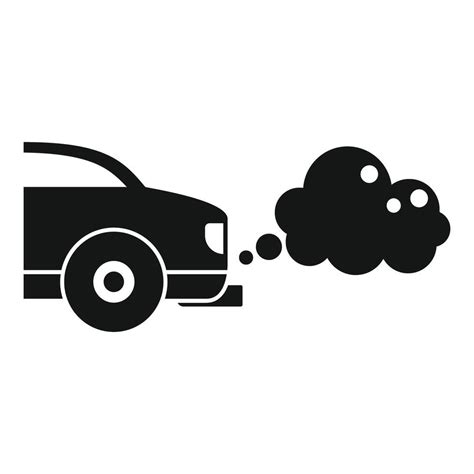 Black car emitting exhaust fumes pollution concept 48293096 Vector Art at Vecteezy