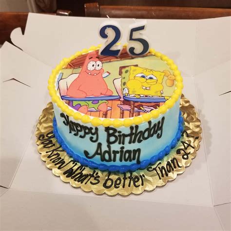 Spongebob Meme Cake - birthday card message