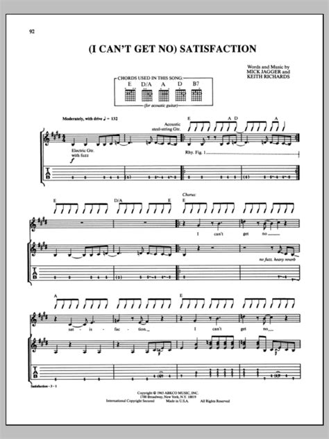 (I Can't Get No) Satisfaction Guitar Tab by The Rolling Stones (Guitar ...