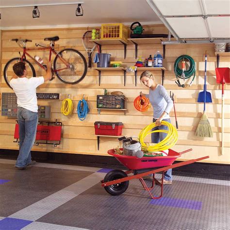 DIY Garage Wall Panel Storage Systems