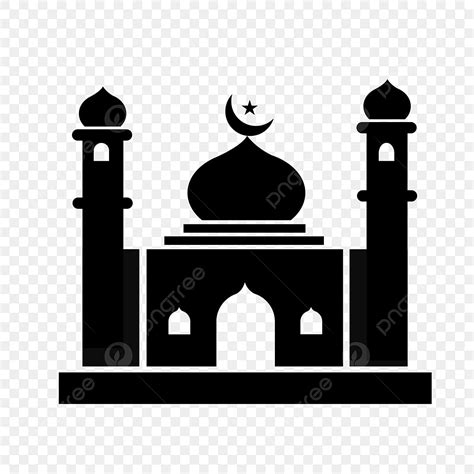 Concept Silhouette Vector PNG, Simple Mosque Silhouette Design Concept ...