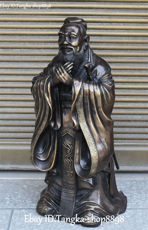 21" Pure Bronze Ancient Kongzi Kong Zi Kong Fuzi Confucius Confucian Statue – Gasthaus zum Harbach