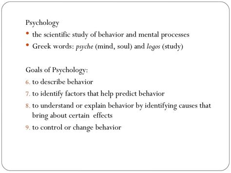 Background of psychology