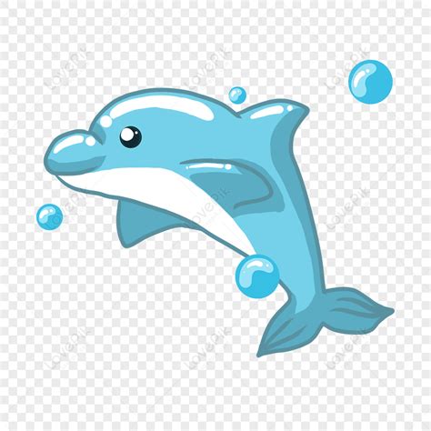 Cartoon Blue Dolphin Illustration, Dolphin, Fish, Cute Dolphins PNG Hd ...