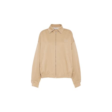 Miu Miu Oversized Chino Blouson Jacket In Cord | ModeSens