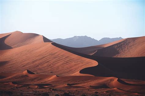 HD wallpaper: Sand dunes in the desert in Namibia, Africa, nature, heat ...