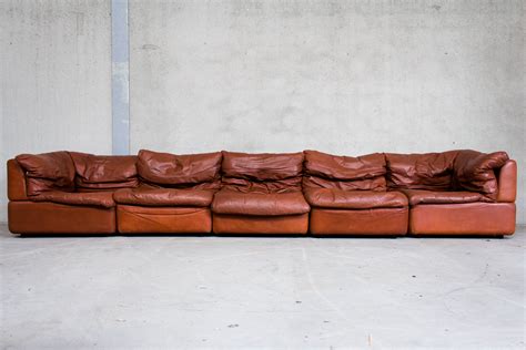 Brown Leather Modular Sofa by Rolf Benz | #102147