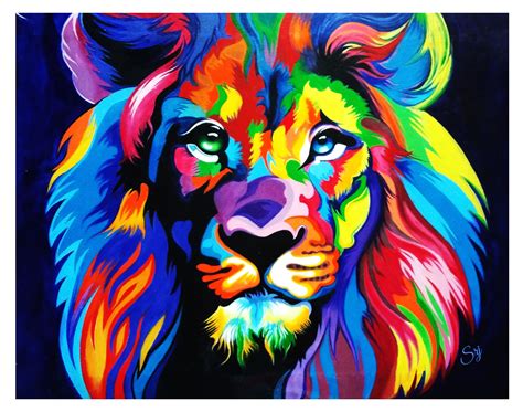 Expressive Lion Paintings