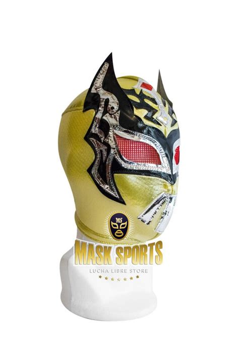 Sin Cara lucha libre wrestling mask gold black and silver - Masksports