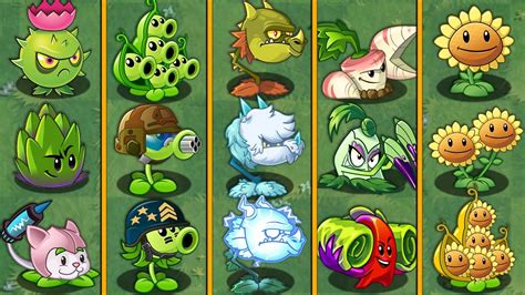 All Plants Evolution In The Game Plants Vs Zombies 2 - Noob Vs Pro Vs ...