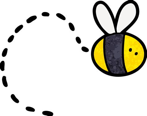 abeja de dibujos animados volando 12379937 Vector en Vecteezy