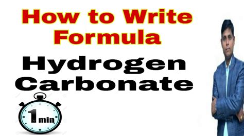 How to write the formula for calcium bi carbonate/ hydrogen carbonate | Hydrogen carbonate - YouTube