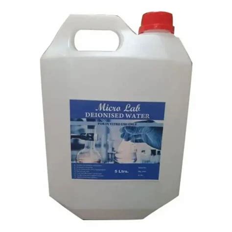 Micro Lab Deionized Water, Bio-Tech Grade, Packaging Size: 5L at Rs 75/litre in Kolkata