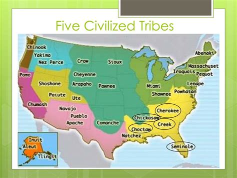 Five Civilized Tribes Map