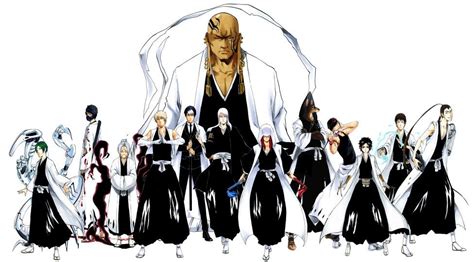 Bleach Characters in Black and White Outfits