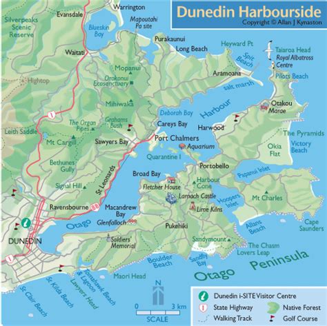 Dunedin Map - New Zealand