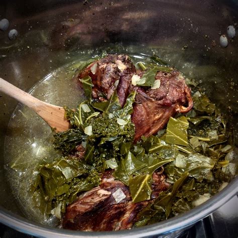 Collard Green / Kale Mix seasoned with smoked turkey necks. #SideDish ...