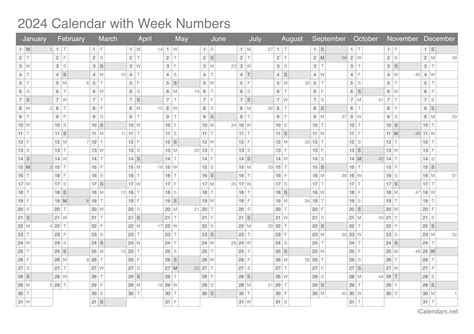 2024 Weeks Calendar Excel Template - Free Printable 2024 Calendar With Holidays Pdf