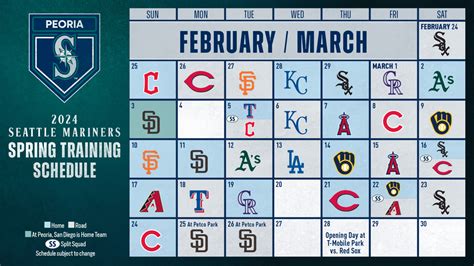 Seattle Mariners Spring Training Schedule 2024 - Ruby Willie