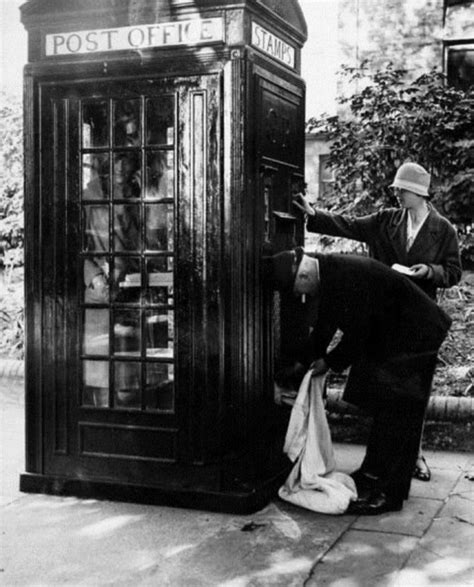 1920s: a new telephone box is introduced, which incorporates a stamp ...