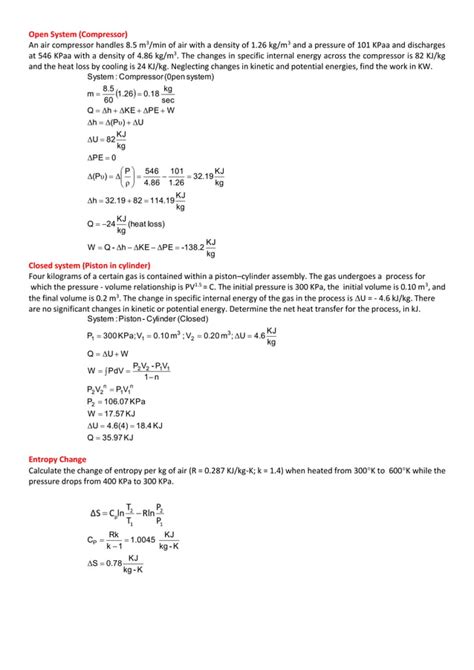 Thermodynamics problems