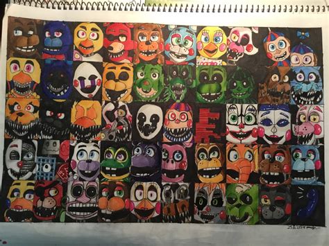 Ultimate Custom Night art |Character selection| | Five Nights At Freddy's Amino