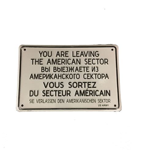 Checkpoint Charlie Sign - International Spy Museum Store