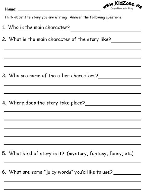 Story questions for kids to answer and use as a prewriting source. | I LOVE MY GRANDKIDS ...