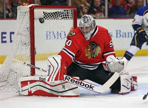 Corey Crawford, Blackhawks Eliminate Blues - Committed Indians