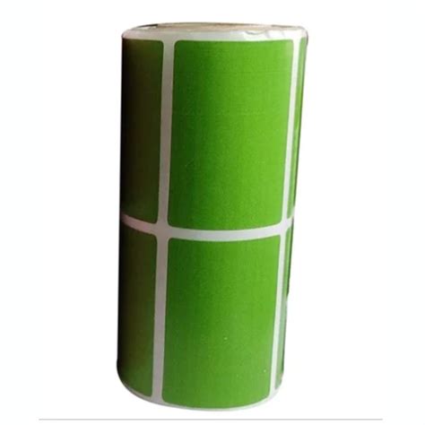 Green Acrylic Plain Barcode Label Roll – Kartavya Barcode