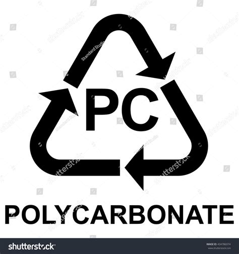 Plastic Recycling Symbol Pc Polycarbonate Vector Stock Vector (Royalty ...