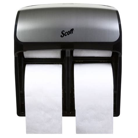 KIMBERLY-CLARK PROFESSIONAL Toilet Paper Dispenser: Coreless, Vertical Quad Roll, Plastic ...