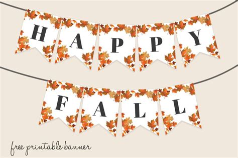 Free Printable Fall Banner