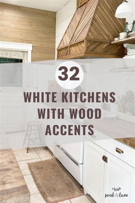 32 White Kitchens with Wood Accents for a Dreamy Kitchen | White wood kitchens, White shaker ...