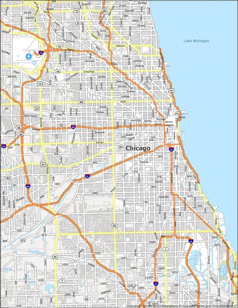 Map of Chicago, Illinois - GIS Geography