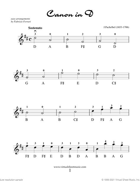 Valentine Sheet Music for violin solo "For Beginners"