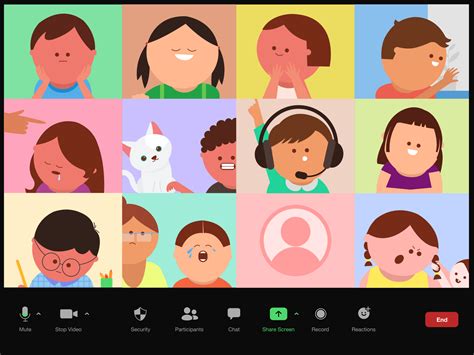 Kids in a Zoom meeting by Pooja Jadav on Dribbble