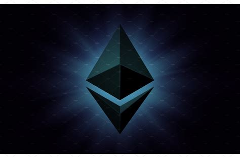 Black ethereum logo. | Finance Illustrations ~ Creative Market